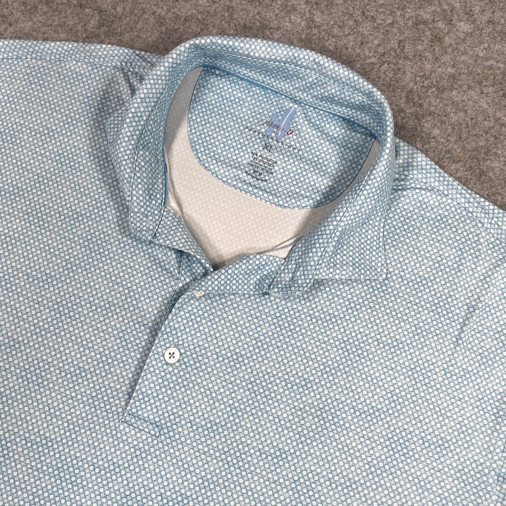 johnnie-O Mens Polo Shirt XL Blue Featherweight Grove Park Inn Omni Hotels Logo